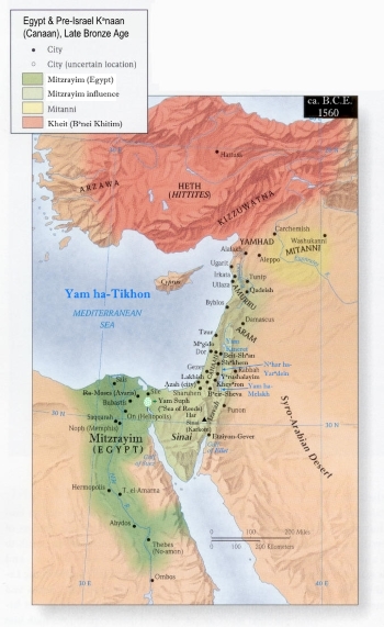 Egypt & Kᵊnaan, BCE 1570-1200